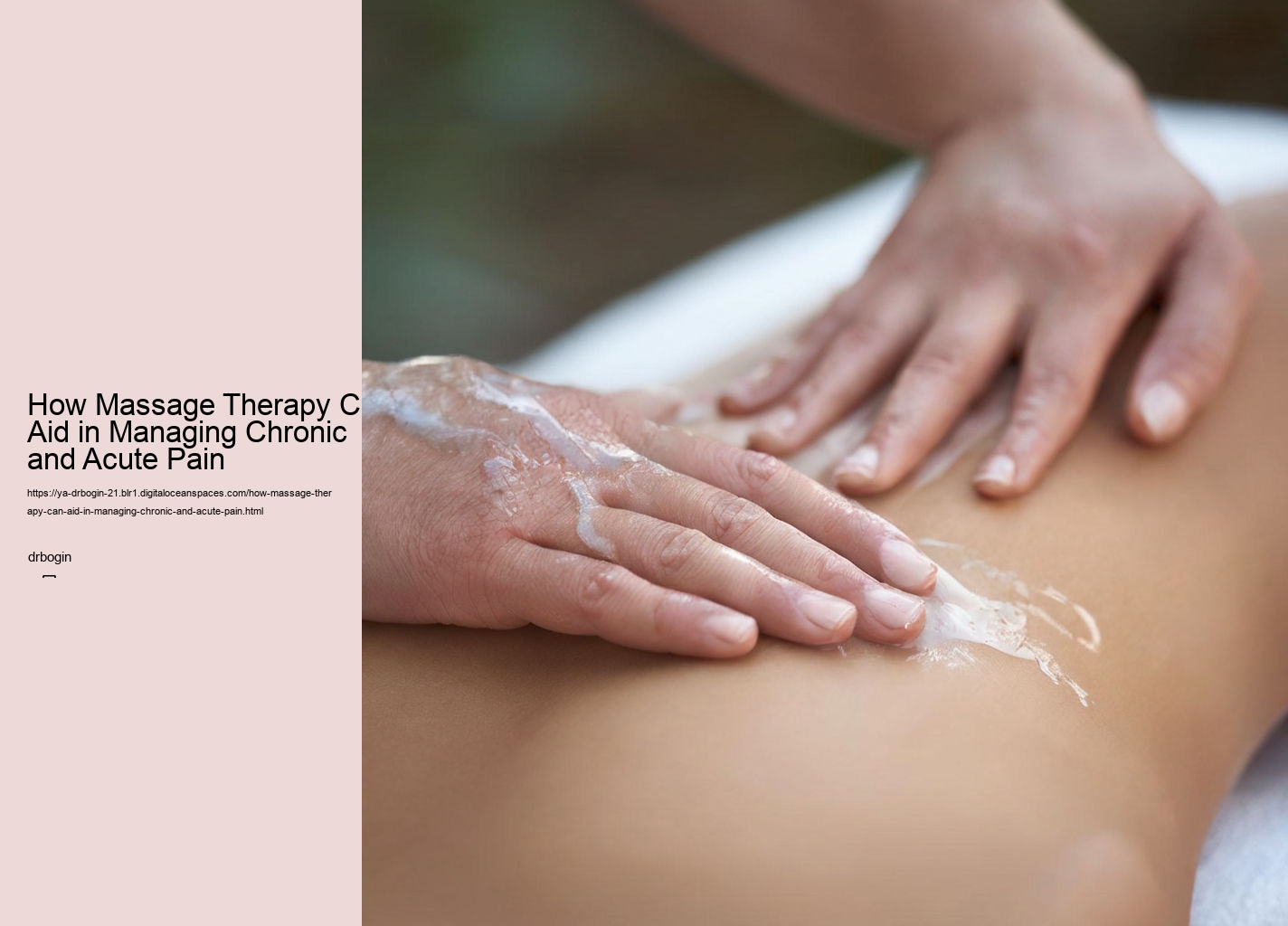 How Massage Therapy Can Aid in Managing Chronic and Acute Pain