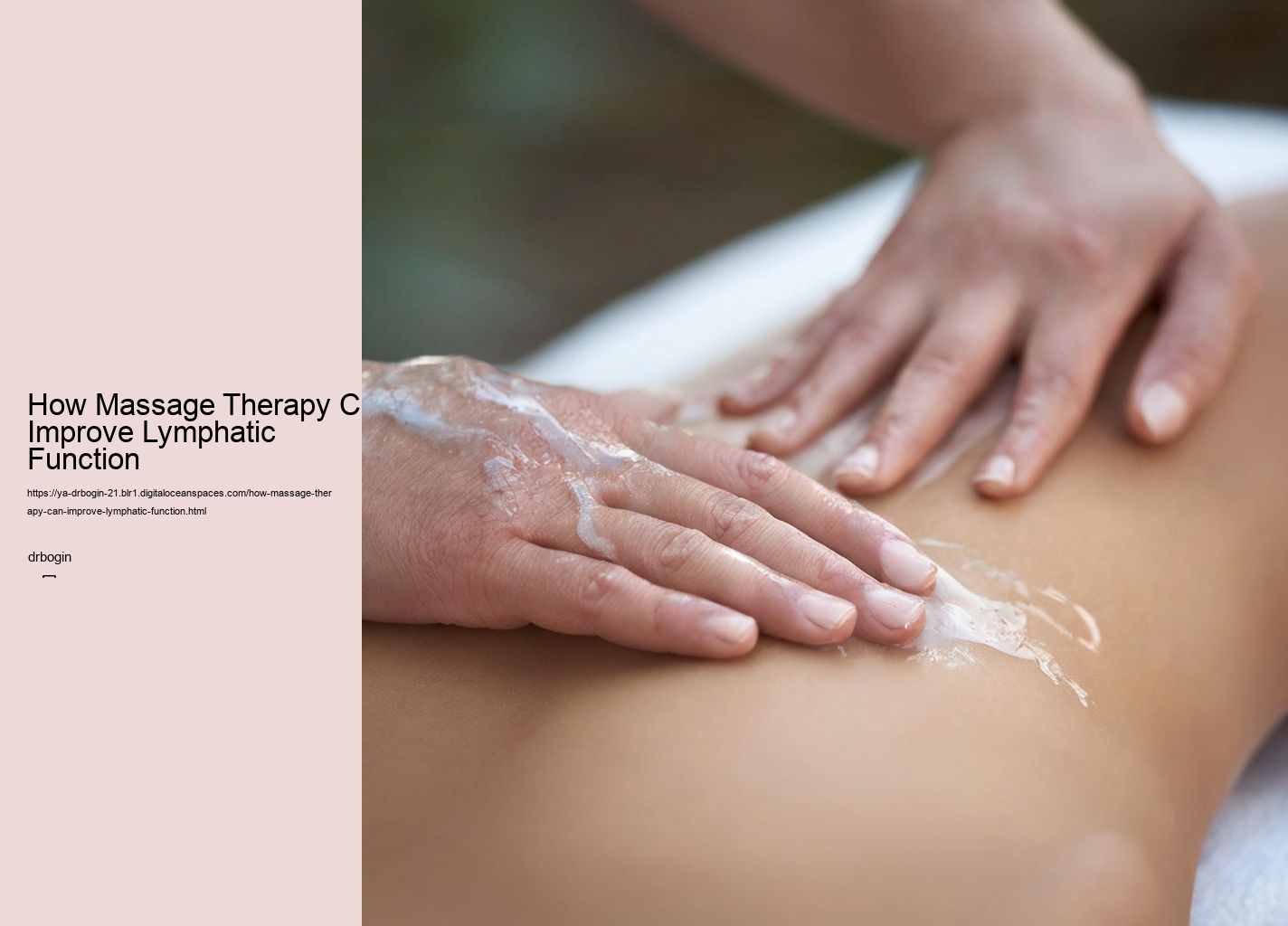 How Massage Therapy Can Improve Lymphatic Function