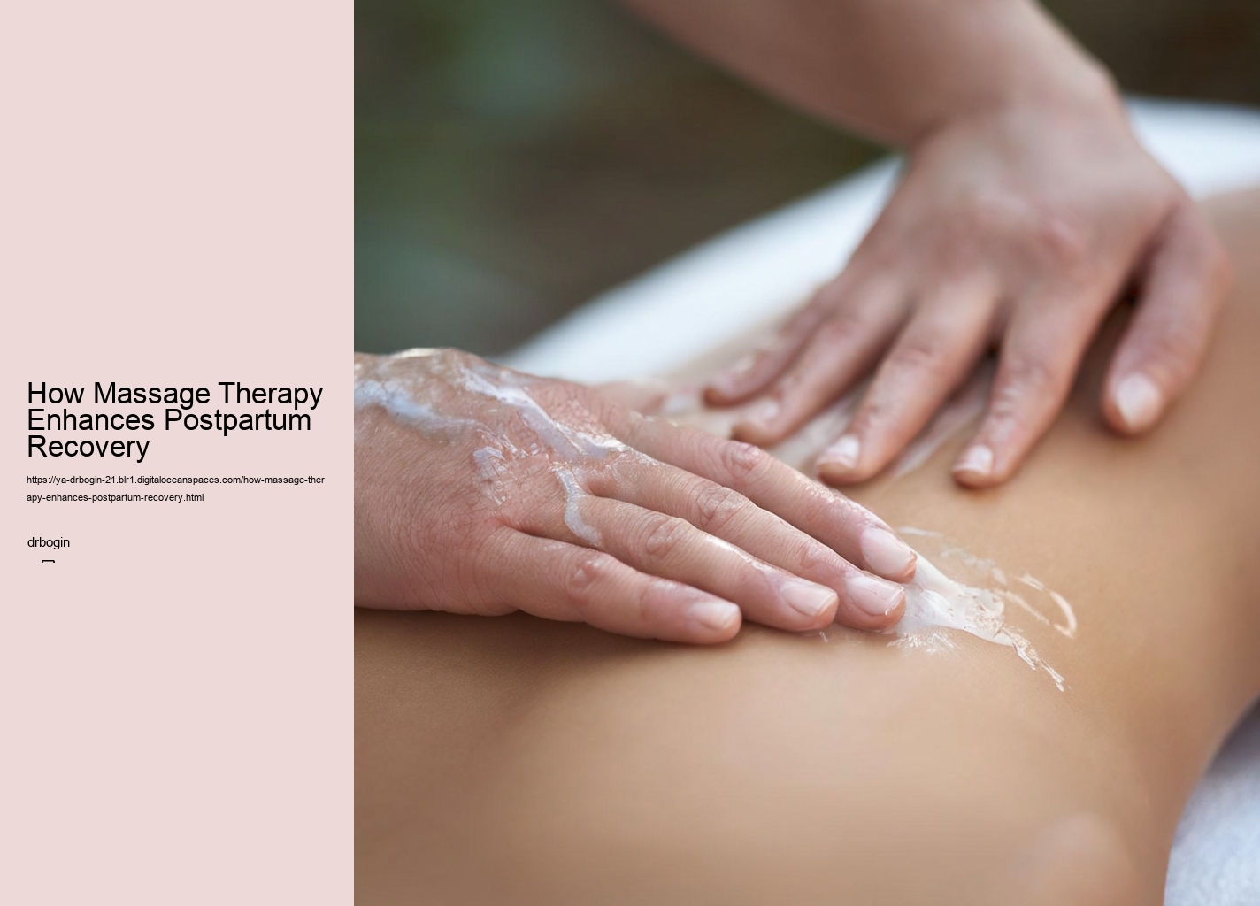 How Massage Therapy Enhances Postpartum Recovery