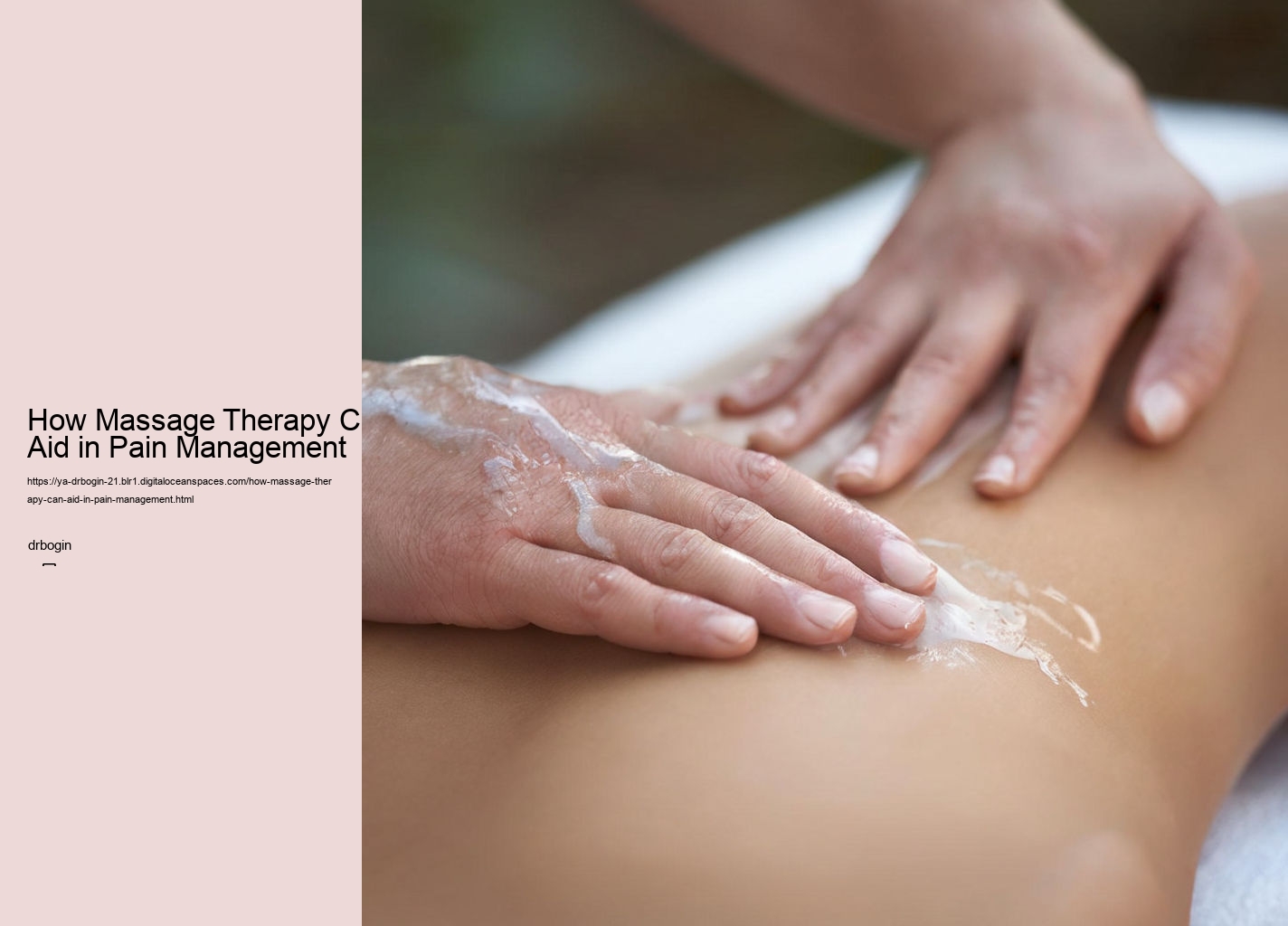 How Massage Therapy Can Aid in Pain Management